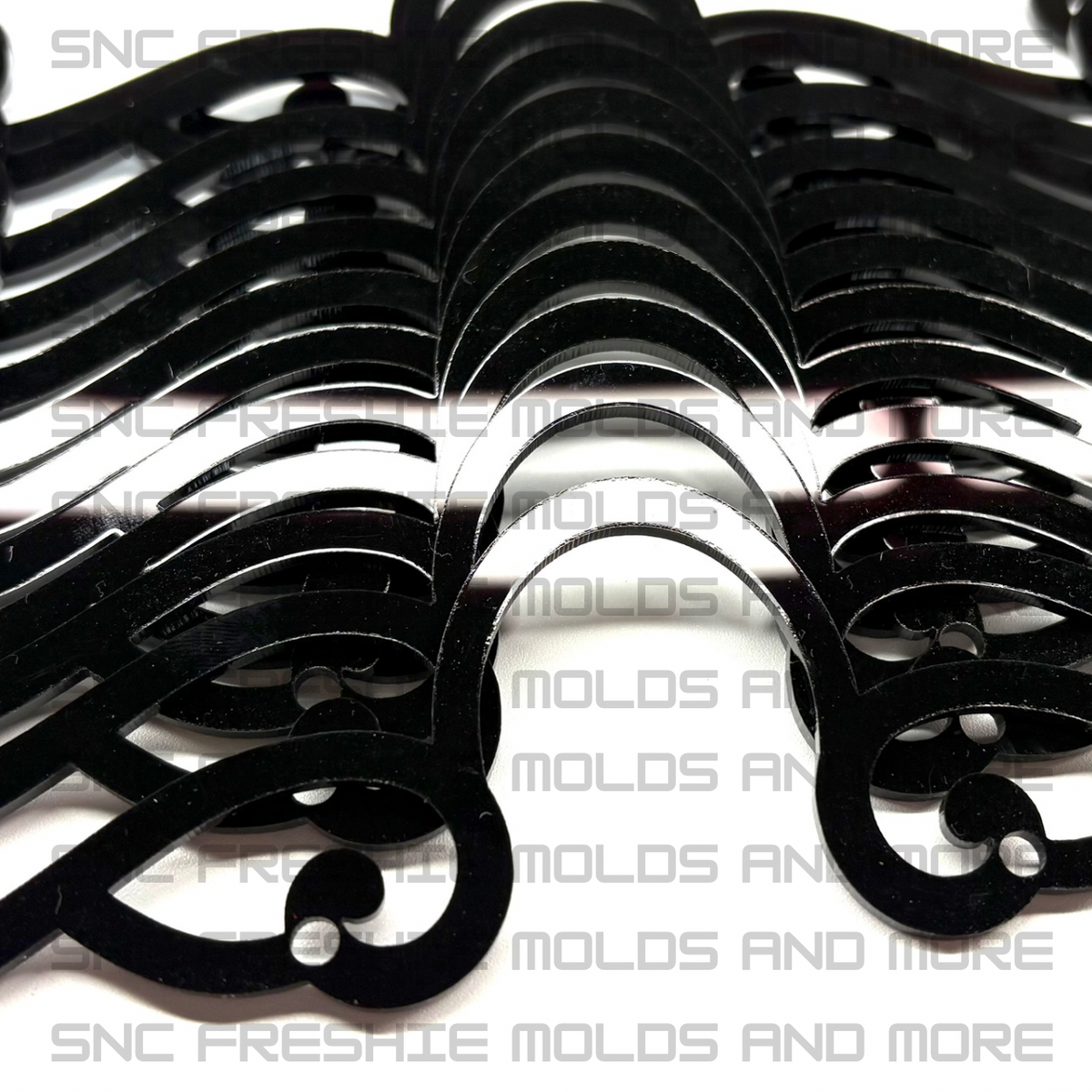Solid Acrylic Scroll Charm Hangers