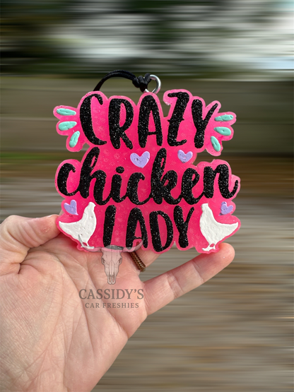 Crazy Chicken Lady Freshie Mold