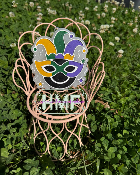 Mardi Gras Smiley Freshie Mold