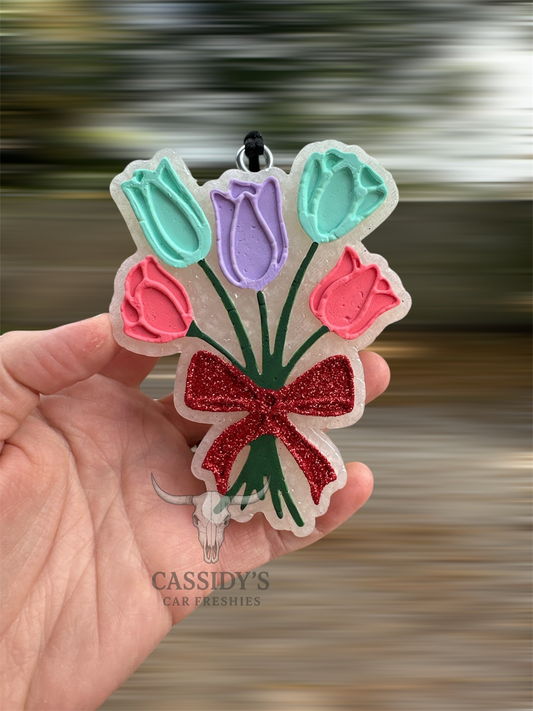 Tulips with Bow Freshie Mold